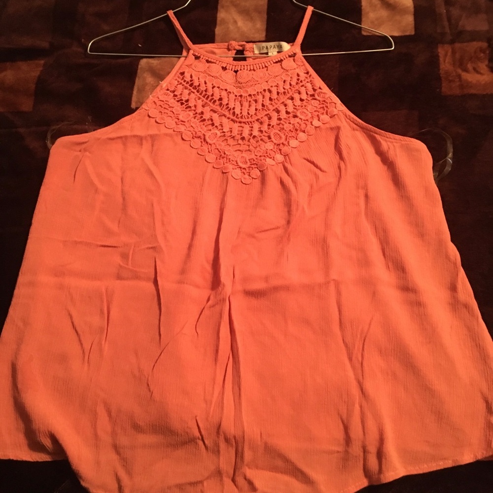 Coral blouse